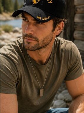 U.S. Warriors Air Cavalry Black Adjustable Military Hat NWT